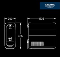 MEDIDAS NEVERA GROHE BLUE
